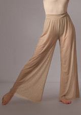 Pantalon de danse Grace en mesh Move Dance Latte Front [Marron]