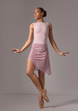 Jupe longue à fronces Vanessa Move Dance French Mauve Front 2 [Rose]