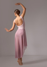 Jupe asymétrique high-low Valérie Move Dance French Mauve Back [Rose]