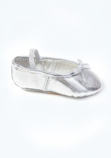 Chaussures de ballet semelle complète en cuir Move Dance – argenté Argent Side [Argent]