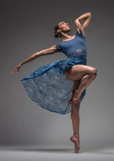 Jupe asymétrique high-low Yeraz Move Dance Bleu foncé Avant 2 [Bleue]
