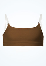 Crop top fille Bloch Leia Caramel Au Beurre Avant [Marron]
