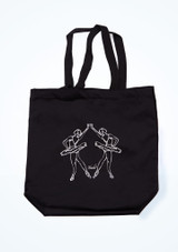 Tote bag en velours Tendu Noir Avant [Noir]