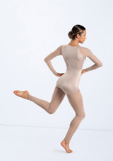 Asymmetrical Neckline Unitard Indigo 5 [Violet]