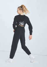 Weissman Cutout Laced Back Hoodie Rose chewing-gum [Rose]