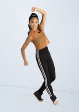 Sleeveless Cropped Mesh Hoodie Camel 6 [Marron]