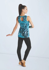 Ultra Sparkle Tunic Top Turquoise 6 [Bleue]