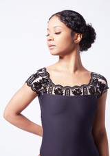 Justaucorps à mancherons Wear Moi Emma Noir Front 3 [Noir]