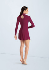 Weissman Matte Jersey Side Slit Dress Mulberry 6 [Rose]