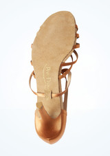 Chaussures de salon en satin brun PortDance Pro 003 - 5cm (2.75")