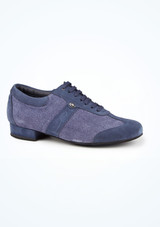 Chaussures de danse homme en daim et tissu jean PortDance Pietro Street