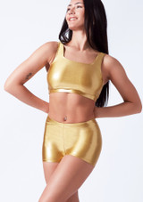 Crop top metallizzato Sofia Alegra