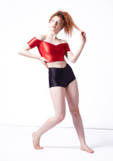 Crop top effet métallique Alegra Sandy