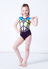 Justaucorps de gymnastique à manches débardeur Milano Antheia - Vert