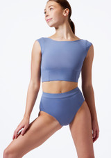 Crop top mancherons Move Dance Pixie Bleue Front [Bleue]