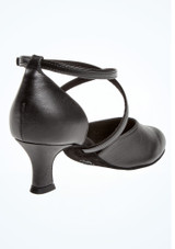 Chaussures de danse en cuir noir Diamant Margaret - 5cm