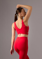 Crop top Ã  dÃ©coupes Move Dance Naya Rouge Back 6 [Rouge]