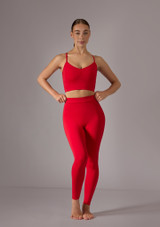Crop top Ã  bretelles croisÃ©es dans le dos Move Dance Misha Rouge Front [Rouge]