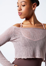 Crop top à manches longues Intermezzo Eutenea Beige Front [Marron]