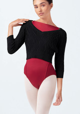 Pull court Bloch Bianca en maille Noir Front [Noir]