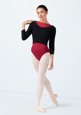 Pull court Bloch Bianca en maille Noir Front [Noir]