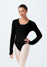 Haut court croisé Bloch Atiyah en maille Noir Front [Noir]