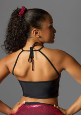 Top de danse ÃƒÂ  sequins col amÃƒÂ©ricain Jolista Opal Cerise 8 [Rose]