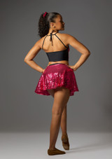 Top de danse ÃƒÂ  sequins col amÃƒÂ©ricain Jolista Opal Cerise 8 [Rose]