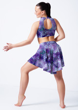 Jupe asymÃ©trique imprimÃ©e Alegra Sara MER Back [A motifs]