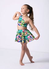 Top asymÃ©trique imprimÃ© fille Alegra Scarlett TRO Front [A motifs]