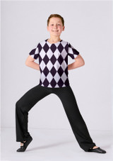 Haut de danse imprimÃ© enfant Alegra Charlie HAR Front [A motifs]