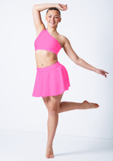 Top asymÃƒÂ©trique brillant Alegra Scarlett Rose Fluorescente Front 6 [Rose]