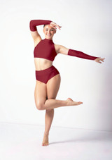 Manchettes de Danse Alegra Bordeaux Front 3 [Rouge]