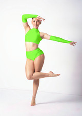 Manchettes de Danse Alegra Fluorescente Verte Front 5 [Vert]