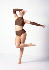 Manchettes de Danse Alegra Marron Front [Marron]