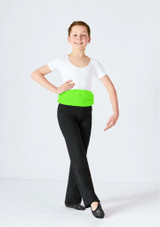 Ceinture large brillante enfant Alegra Fluorescente Verte Front [Vert]