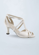 Chaussure de danse en satin Werner Kern Francis â€“ 6.5cm Blanc Front [Blanc]