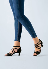 Chaussure de danse en daim Werner Kern Niki â€“ 5,5â€¯cm Noir Front 4 [Noir]