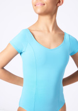 Justaucorps manches courtes Capezio Bleue Front 3 [Bleue]