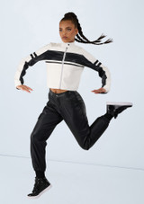 Weissman Striped Moto Jacket Noir-Blanc 5 [Noir]