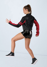 Weissman Striped Moto Jacket Noir-Rouge 5 [Noir]
