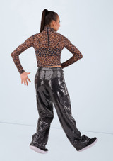 Weissman Printed Mesh Long Sleeve Top Camouflage [A motifs]