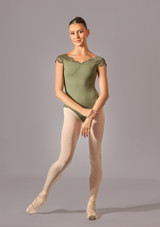 Justaucorps en dentelle Move Dance Lennie Kaki Front 6 [Vert]