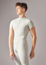 Justaucorps Ã  manches courtes et zip homme Move Dance Rafferty gris tourterelle Front 3 [Gris]