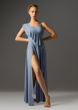 Costume de danse lyrique Jolista Whispers of Love Bleu ardoise Front [Bleue]