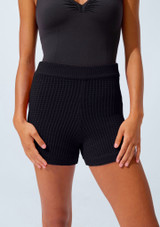 Short d’échauffement Capezio Anderson Noir Front [Noir]