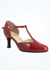 Chaussures de danse latine et salon Merlet Nina - 6,5cm - rouge Rouge Avant [Rouge]