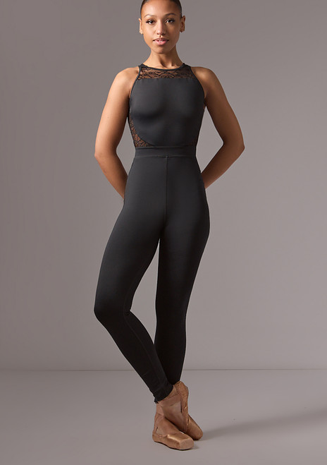 Académique de danse croisé dans le dos avec dentelle Move Dance Tulla Noir Front [Noir]