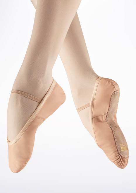 Demi Pointes en Cuir Freed - Semelle Pleine Rose [Rose]