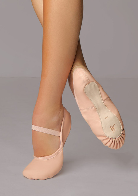Demi-pointes en cuir Move - semelle pleine - Rose Ballett Rose Front [Rose]
